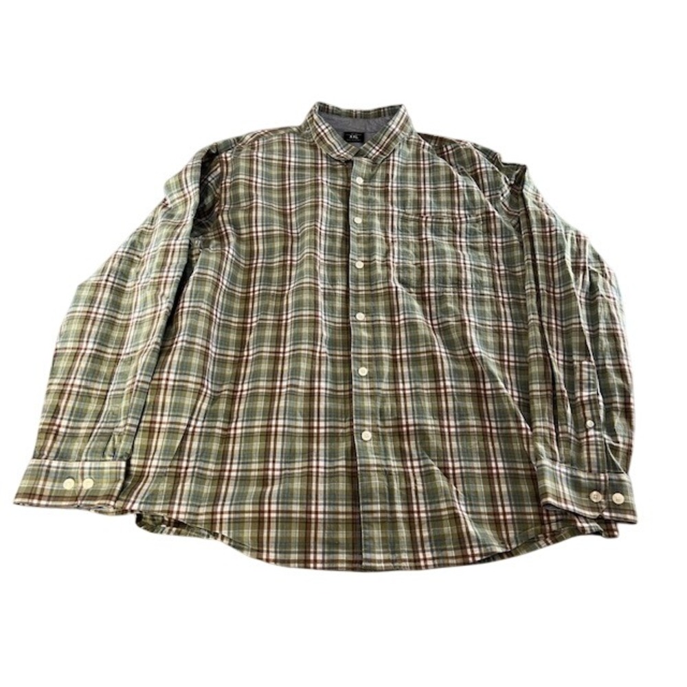 SCOTTeVEST‎ Mens Plaid Long Sleeve Button Up Shirt XXL Hidden Pockets Travel